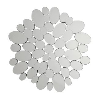 Inspire Q Mason Oval Collage Silver Finish Water Drop Accent Wall Mirror