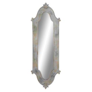 Dull Silver Wooden Bordered Long Mirror