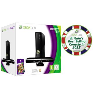 Xbox 360 Console Bundle 4GB Memory, Kinect & Kinect Adventures      Games Consoles