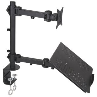 Mount it  Single Laptop Notebook Desk Mount/stand With Fully Adjustable Extension Arms And Clamp (laptop + Monitor)