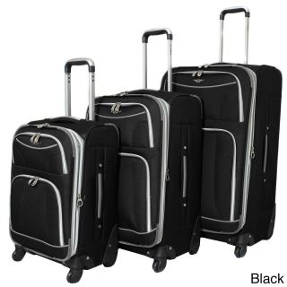 Rockland Fusion Collection 3 piece Expandable Lightweight Spinner Upright Luggage Set