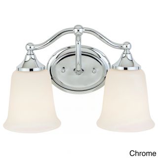 2 light Opal etched Glass Vanity Fixture