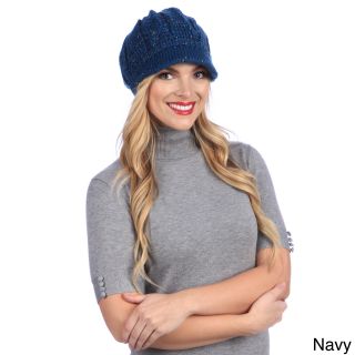 Kc Signatures Womens Retro Knit Winter Hat Navy Size One Size Fits Most
