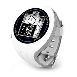 Pyle White Personal Gps Golf Watch With Automatic Course Recognition