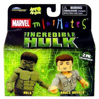 Marvel MiniMates The Incredible Hulk Movie 2 Pack Hulk and Bruce Banner Toys & Games