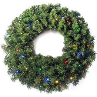 Multi color Led Light Pine Wreath