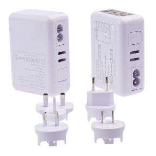 4 Ports USB Portable Home Travel Wall Charger + Us Uk Eu Au Plug Ac Power Adapter Kitchen & Dining