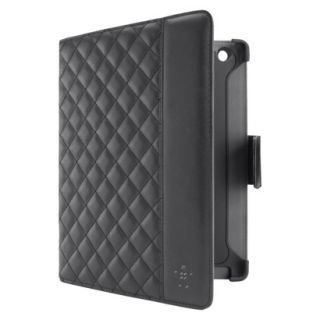 Belkin Quilted Folio Case for iPad 3   Black  (F