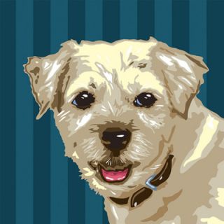 Naked Decor Pooch Décor Border Terrier Portrait Graphic Art on Canvas border 