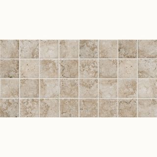 American Olean 12 Pack Bordeaux Creme Glazed Porcelain Mosaic Square Floor Tile (Common 12 in x 24 in; Actual 11.93 in x 23.93 in)