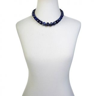 Jay King Blue Lapis Multi Shaped Beaded Sterling Silver 18" Necklace