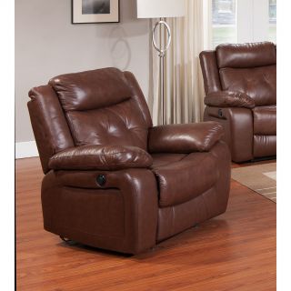 Rivallo Top Grain Leather Traditional Reclining Chair