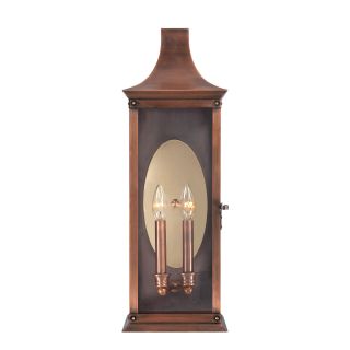 Salem 2 light Aged Copper Outdoor Wall Sconce