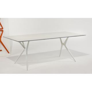 Kartell Spoon Dining Table 450X Finish White, Size Medium Rectangular