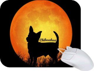 Rikki KnightTM Chihuahua Dog Silhouette By Moon Lightning Series Gaming Mouse Pad 