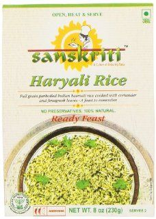 Sanskriti Haryali Rice, 8 Ounce (Pack of 6)  Indian Food  Grocery & Gourmet Food
