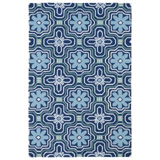 Indoor/ Outdoor Luau Blue Tile Rug (5 X 76)