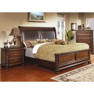 Furniture Of America Dragia 3 piece Brown Cherry Bed Set