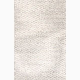 Handmade Ivory/ Gray Wool Te X Tured Rug (2 X 3)