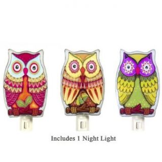 Glass Owl Night Light By Ganz    