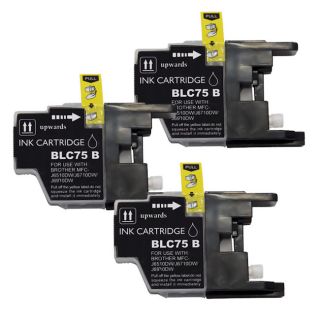 Brother Lc75 Black Compatible Ink Cartridge (remanufactured) (pack Of 3)