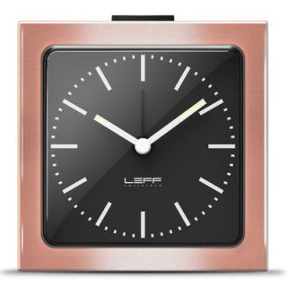 Leff Amsterdam Block Index Alarm Clock LT90 Color Copper White