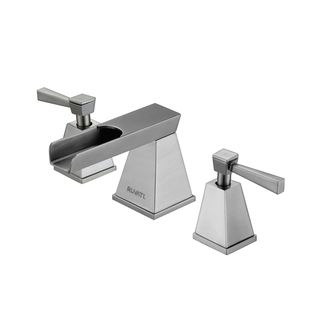 Waterfall 8 15 inch Widespread Brushed Nickel Bathroom Two handle Faucet