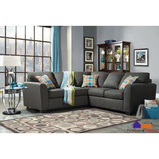 Furniture Of America Playan Gray Fabric Sectional Set