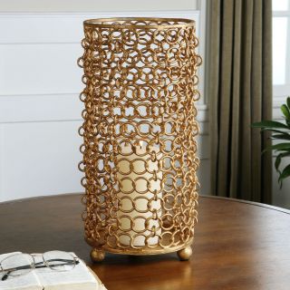 Dipali Gold Leaf Candleholder