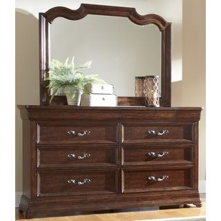 Rockford International Senator 8 drawer Dark Brown Dresser And Optional Mirror Brown Size 8 drawer