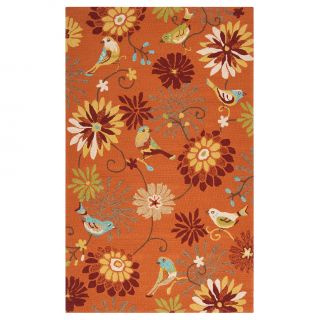 Hand hooked Lucy Transitional Floral Indoor/ Outdoor Area Rug (9 X 12)