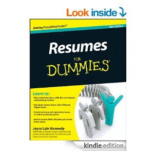 Resumes For Dummies   Kindle edition by Kennedy. Business & Money Kindle eBooks @ .