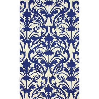 Nuloom Hand hooked Transitional Elegance Blue Rug (76 X 96)