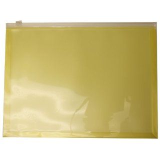 Letter Booklet (9 1/2 x 12 1/2) Yellow Plastic Zip Closure Poly Envelope   12 envelopes per pack  Filing Envelopes 