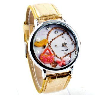 Lovely woman retro mini handbag leather quartz wrist watch dial Watches