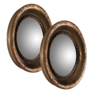 Tropea Rounds Oxidized Copper Mirrors (set Of 2)