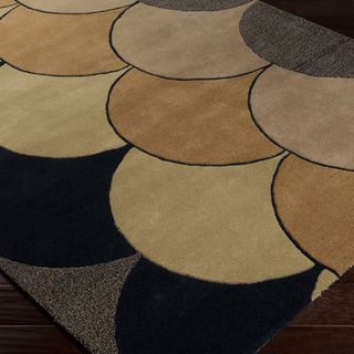 Gregory Curve pattern Hand tufted Wool Area Rug (5 X 76)