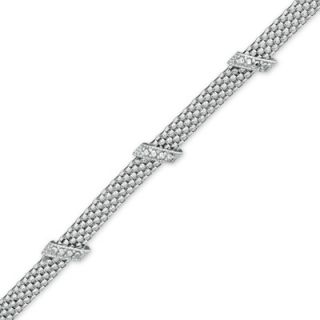 Diamond Cut Mesh Bracelet in Sterling Silver   7.5   Zales