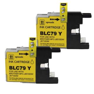 Brother Lc79 Remanufactured Compatible Yellow Ink Cartridge (pack Of 2)