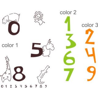 Alphabet Garden Designs Jungle Numbers Wall Decal child140