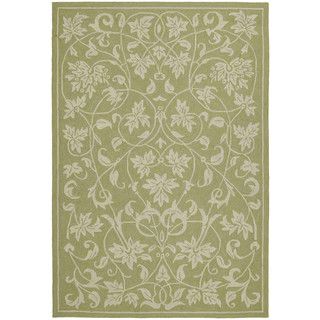 Fiesta Avocado Indoor/ Outdoor Scroll Rug (30 X 50)