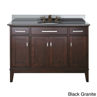 Avanity Madison 48 inch Single Vanity In Light Espresso Finish With Sink And Top