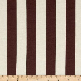 Riley Blake Le Creme Basics Medium 1'' Stripe Brown/Cream Fabric