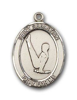 Sterling Silver St. Sebastian Gymnastics Medal Pendants Jewelry