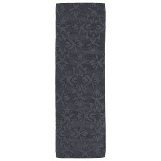 Trends Charcoal Damask Wool Rug (26 X 8)