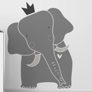 LittleLion Studio Baby Zoo King Elephant Wall Decal DCAL VL MD 119 W CC Color