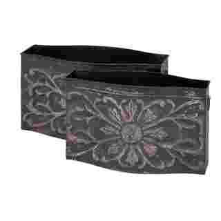 Dark Grey Planters (set Of 2)