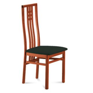 Domitalia Scala Dining Chair SCALA Finish Cherry, Upholstery Toulouse Black