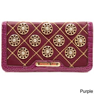 Nicole Lee Nicole Lee Chrissy Floral Quilted Wallet Purple Size Small