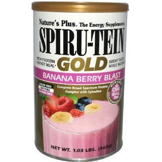 Spiru Tein Gold Banana Berry Blast Nature's Plus 1.03 lb (468g) Powder Health & Personal Care